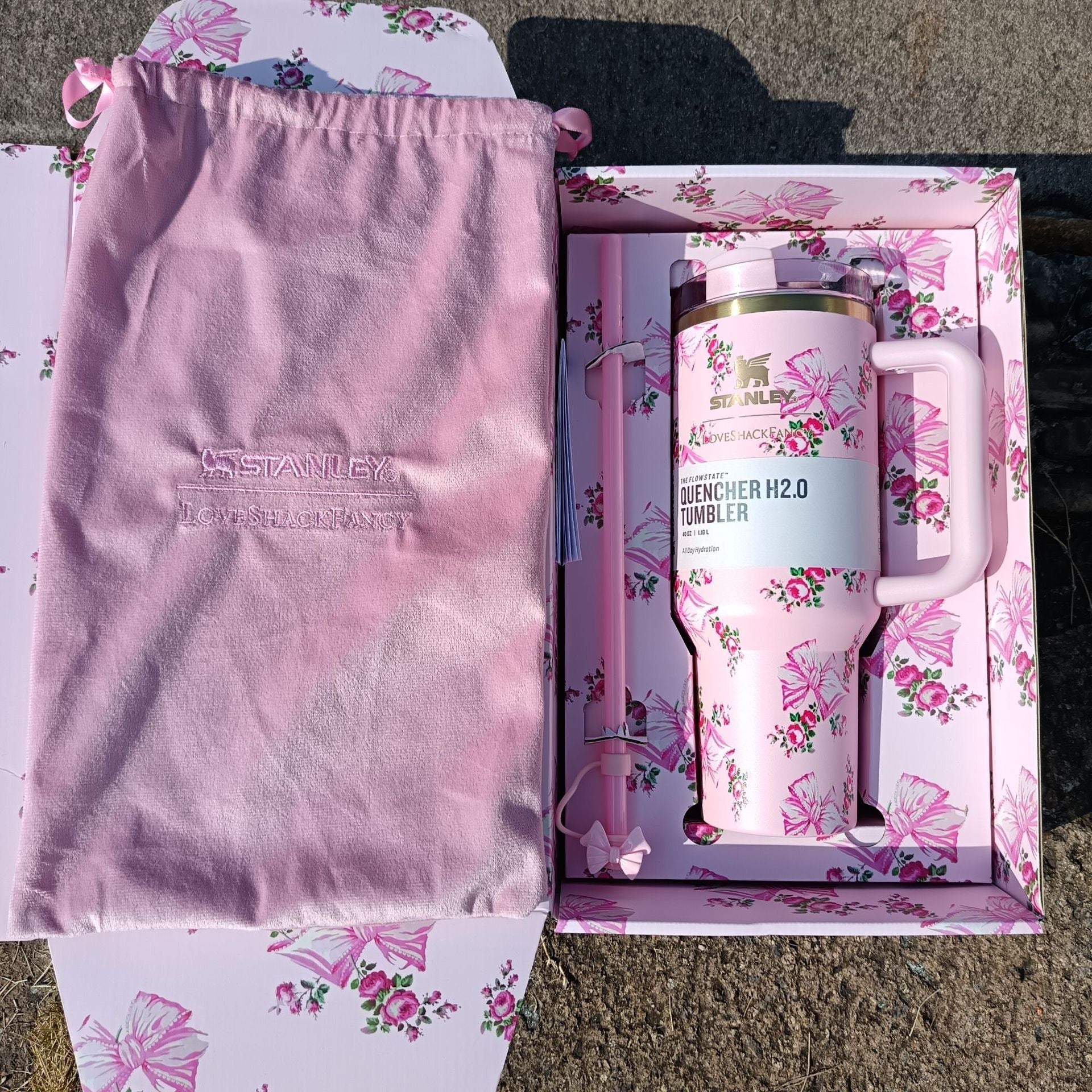 Stanley x Love Shack Fancy 40oz Tumbler Limited Edition Floral Quencher