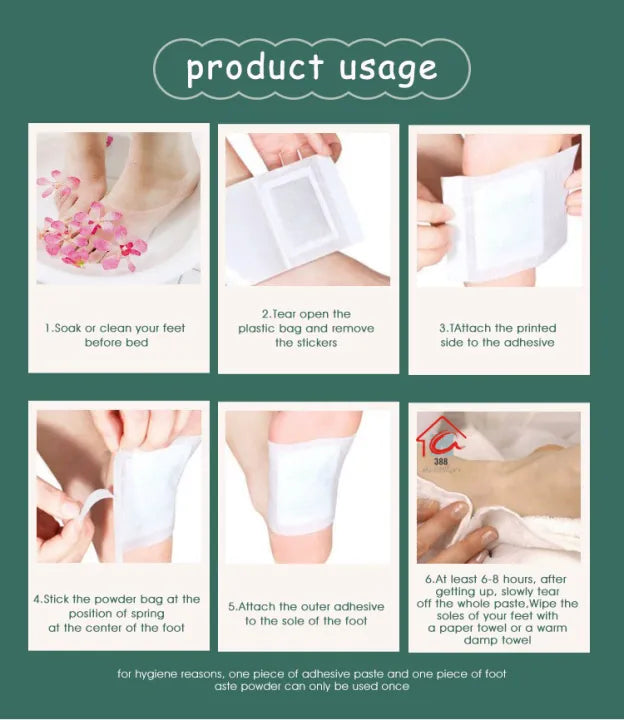 Ginger 100% Herbal & Gentle Ingredient Detox Foot Pads