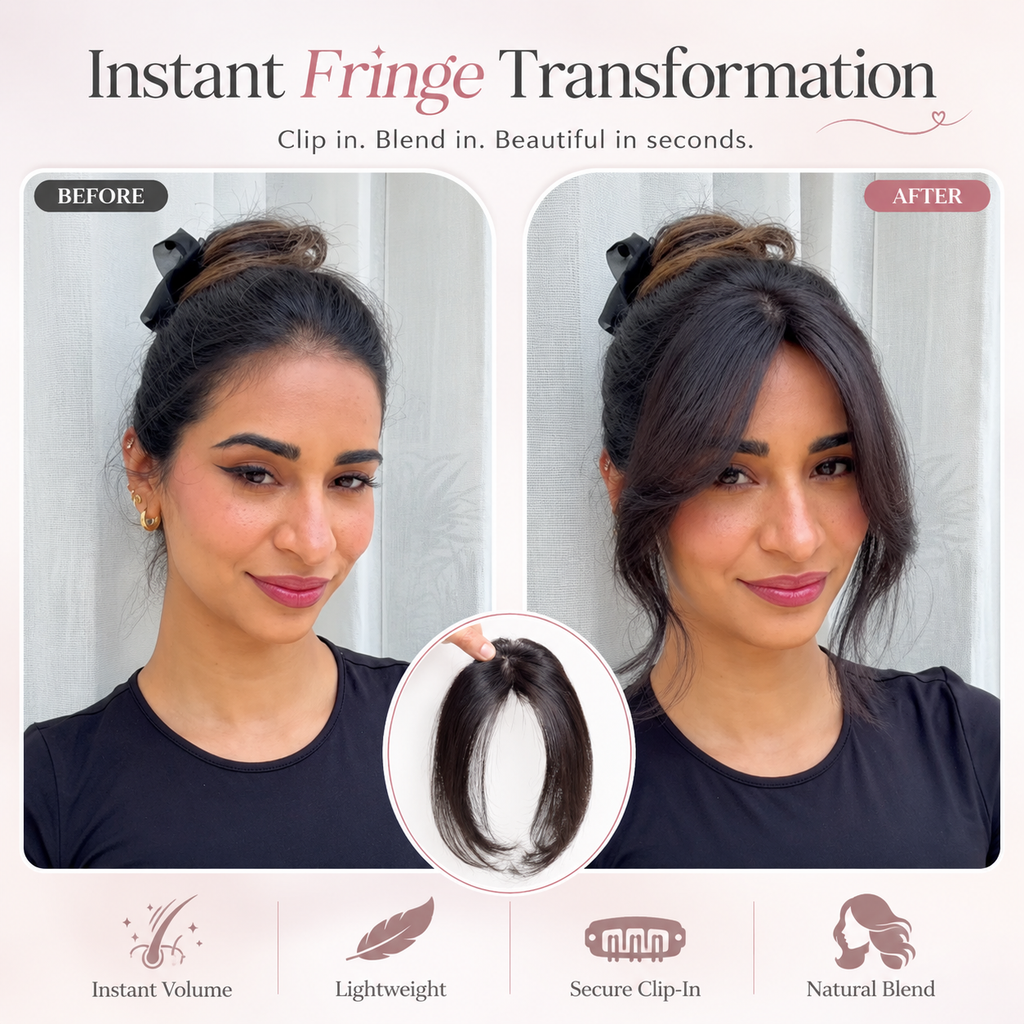 Clip-In Curtain Bangs Hair Topper