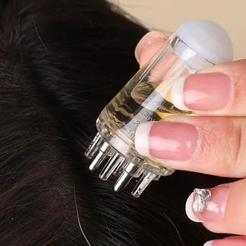 Scalp Root Applicator Comb + Self Cleaning Hair Brush + Hair Oil (3 in 1 Combo Deal for Hair Care)