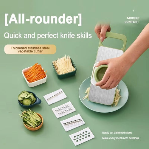 6 in 1 Stainless Steel  Multifunctional Vegetable Slicer Cutter